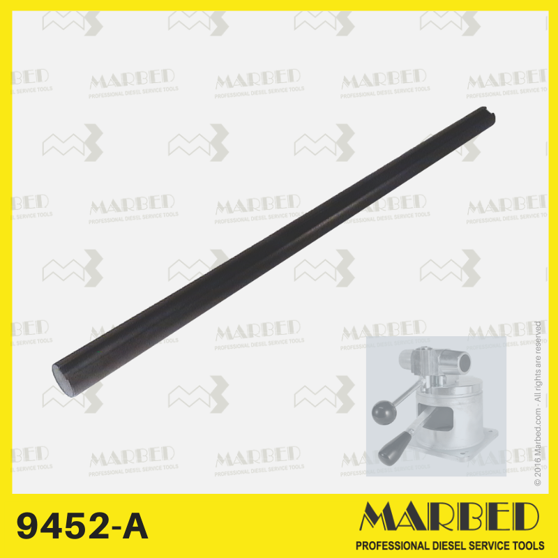 Shaft with guide, 590 mm long.