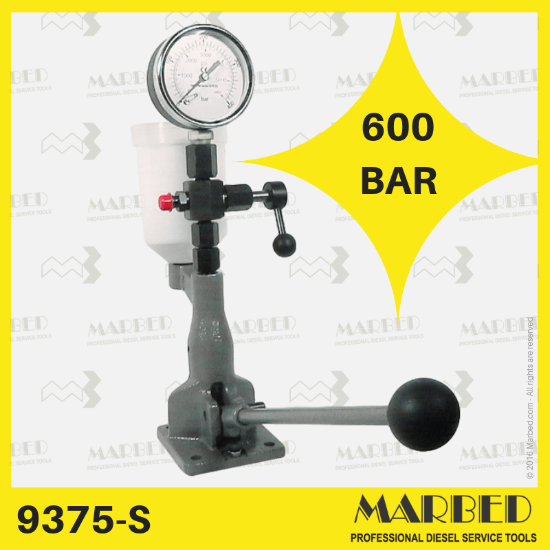 Hand operated injector tester ISO 8984, 0÷600 BAR armoned manometer (large case)