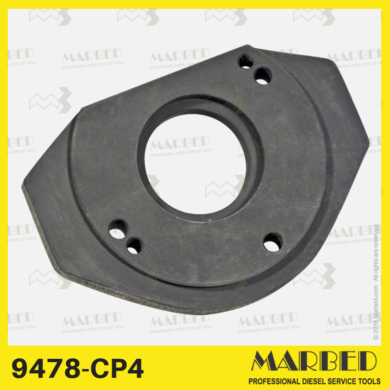The flange 9478-CP4 warrants the centered clamping of the CP4 pumps (Audi and Bmw applications), on any test bench. 
The flange requires 9680-A universal cradle or similar.